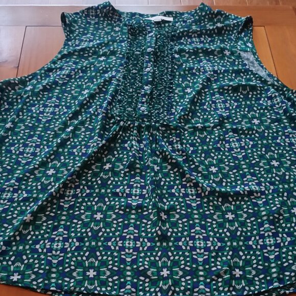 Loft Size XL Blue and Green Top (NWT) - Picture 11 of 12